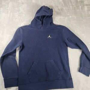 Nike Air Jordan‎ Boys Youth Navy Blue Hoodie Sweatshirt Size L In Boys